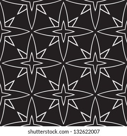 Abstract black and white vector seamless pattern
