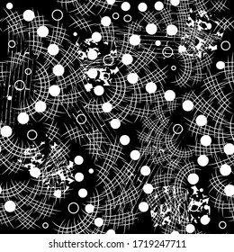 Formato transparente de vector negro y blanco abstracto.Puede utilizarse para papel tapiz, fondo de página web, libro de texto, decoración de grupo, diseño de pantalones t, tarjeta, impresión, afiche, invitación, embalaje. Plantilla.