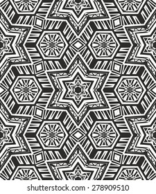 Abstract black and white vector seamless background