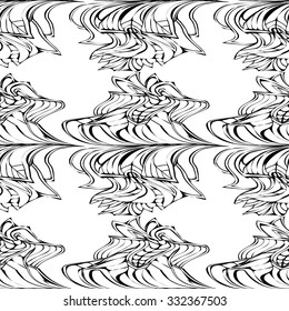 Abstract black and white vector seamless pattern. Can be used  for wallpaper, web page background, wrapping paper, print on fabric.