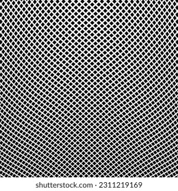 Abstract black and white vector textured rhombus pattern.