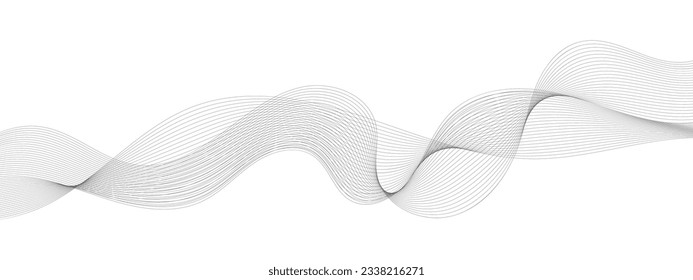 abstract black and white vector wave background. 