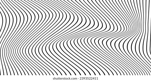fondo abstracto de onda vectorial en blanco y negro. 