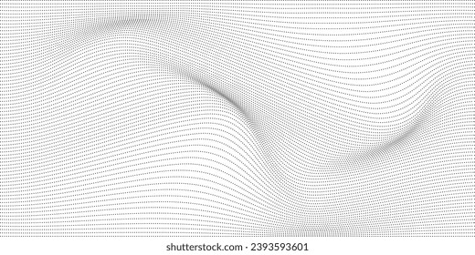 abstract black and white vector wave background. 