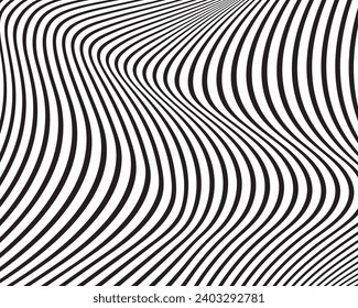 fondo abstracto de onda vectorial en blanco y negro. 