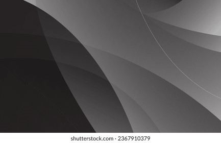 Abstract black and white wave background. Dynamic shapes composition. Eps10 vector