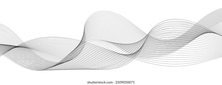 plano de fundo abstrato das ondas preto e branco