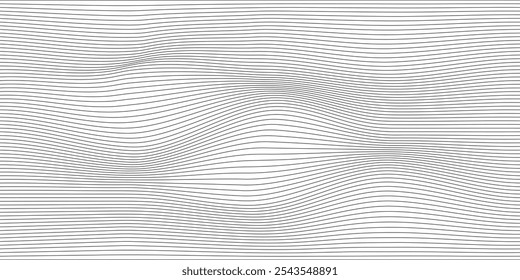 Abstractas fondo de onda en blanco y negro. Diseño ondulado del modelo para el fondo, Vector de EPS