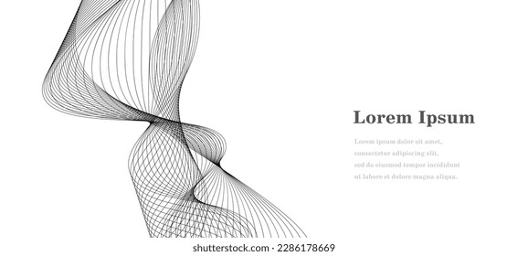 abstract black white wave, geometric DNA texture background, scientific technology, genetic concept