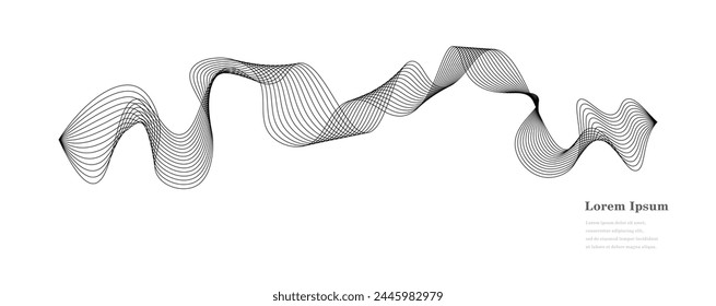 abstract black white wave, geometric DNA texture background, scientific technology, genetic concept