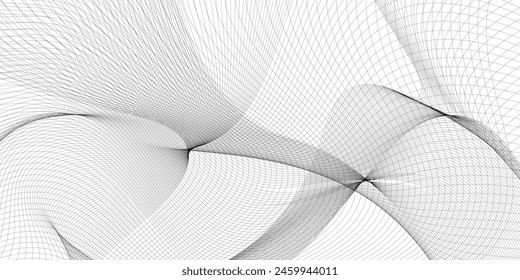 abstract black white wave. geometric DNA texture background. scientific technology. genetic concept.