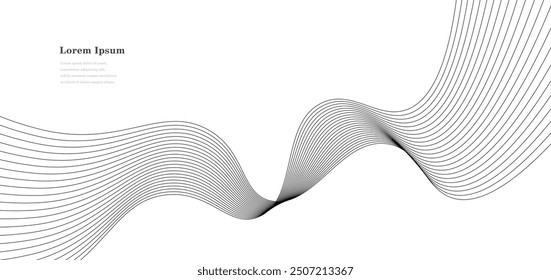 abstract black white wave. geometric DNA texture background. scientific technology. genetic concept.