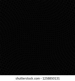 Abstract Black and White Wave Grid Striped Geometric Seamless Pattern - Vector illustration