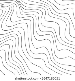 Fondo Abstractas de líneas de onda en blanco y negro