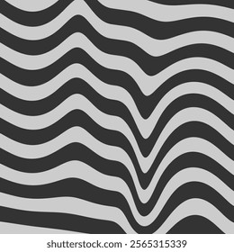 Abstract black and white wave pattern background