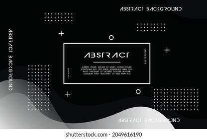 abstraktes Banner-Design in schwarz-weißer Wellenform.