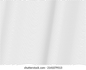 Resumen Ola blanca y negra, patrón sin fisuras vectoriales, papel tapiz. textura elegante con rayas onduladas líneas.Ilustración abstracta geométrica de fondo.líneas onduladas gráficas. 
