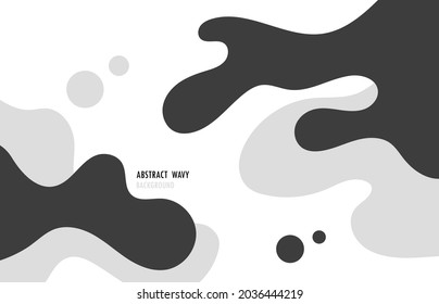 Abstract black and white wavy design of template artwork decorative. Overlapping style artwork background. illustration vector