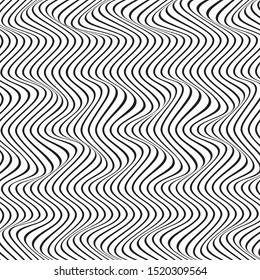 ABSTRACT BLACK AND WHITE WAVY LINE PATTERN BACKGROUND. COVER DESIGN
