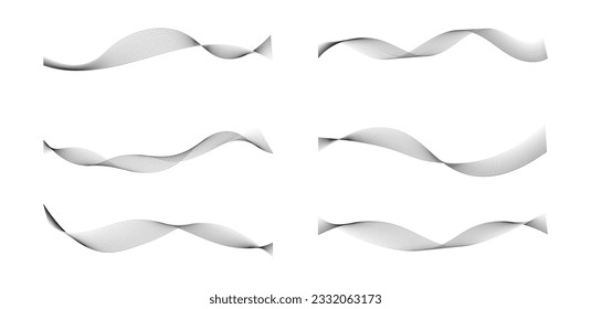 abstract black and white wavy shapes