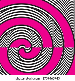 Abstract black and white wavy stripes vector background