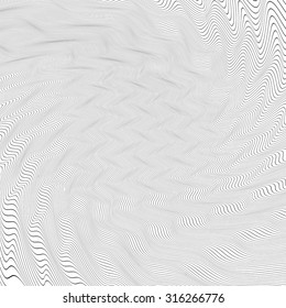 abstract black and white wireframe distortions, vector 