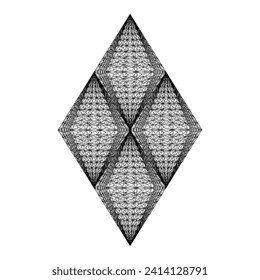 Abstract Black Wire Construction On A White Background Vector. Made of polygons of triangles.