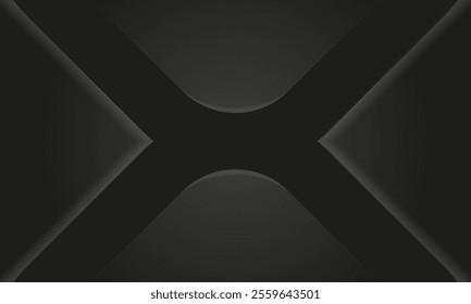 Abstract Black X-Shaped Design With Subtle Lighting. abstract background for all backgrounds