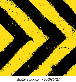 Abstract black and yellow background with ink blots