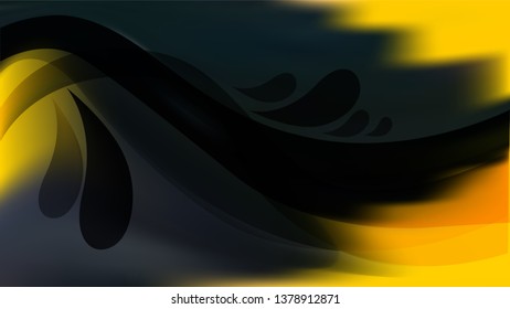 Abstract Black and Yellow Background Vector Illustration