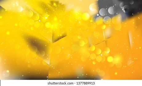 Abstract Black and Yellow Blurred Bokeh Background Vector