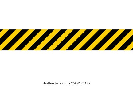 abstract black yellow caution tape, caution sign for safety zone vector.