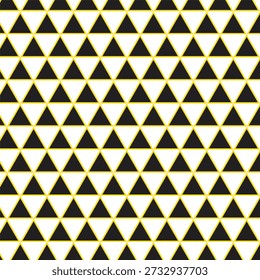 abstract black and yellow colour tryangle pattern can be used as background ,textile fabric etc.