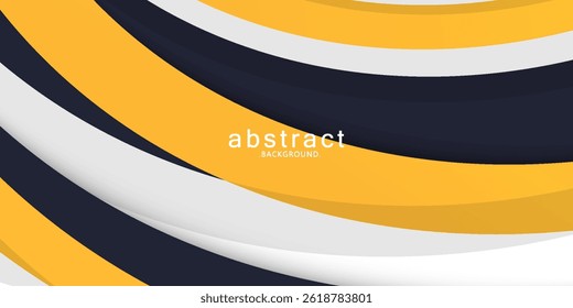 Abstract black and yellow curve or wave shapes on white background. Black yellow silver gradient white box rectangle abstract background vector eps10