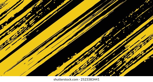 Abstract Black and Yellow Dirty Grunge Background with Halftone Effect. 