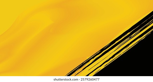 Abstract Black and Yellow Dirty Grunge Background with Halftone Effect and mesh