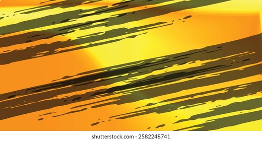 Abstract Black and Yellow Dirty Grunge Background with Halftone Effect. 