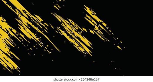 Abstract Black and Yellow Dirty Grunge Background with Halftone Effect. Sports Background with Brush Stroke modern arts vector eps10