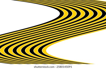 abstract black yellow flag line pattern suitable for background.