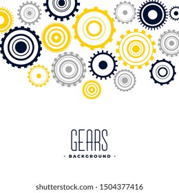 abstract black and yellow gears background design