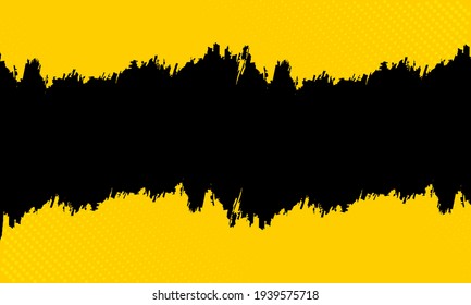 Abstract black and yellow grunge background