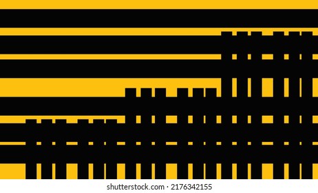 Abstract black and yellow stripes background. Vector illustration wallpaper for decorative.