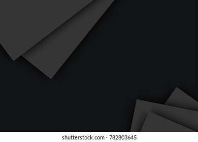 Abstract black and yellow tech geometric corporate design background. Modern business brochure/ leaflet, flyer, cover template.