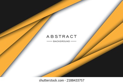 abstract black yellow white shape overlap layers dimension background. eps10 vector