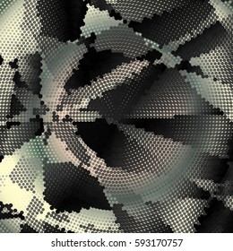 Abstract blackandwhite metal glitch squared triangle background for design. Vector Eps10 illustration.