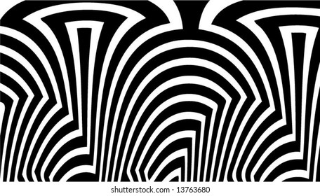 Abstract black-and-white pattern - vector illustration