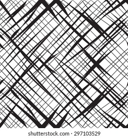 Abstract black-and-white seamless pattern with lines