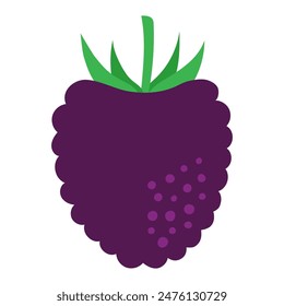 Abstract blackberry illustration. Vector illustration of berry in cartoon style.