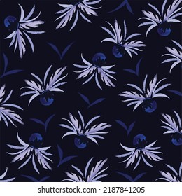 Abstract blackberry like fruit with white leaf ornament decoration pattern on dark blue background for social media website template wallpaper backdrop with square shape