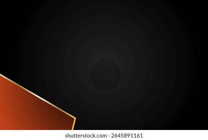 Fundo negro abstrato com tira de laranja